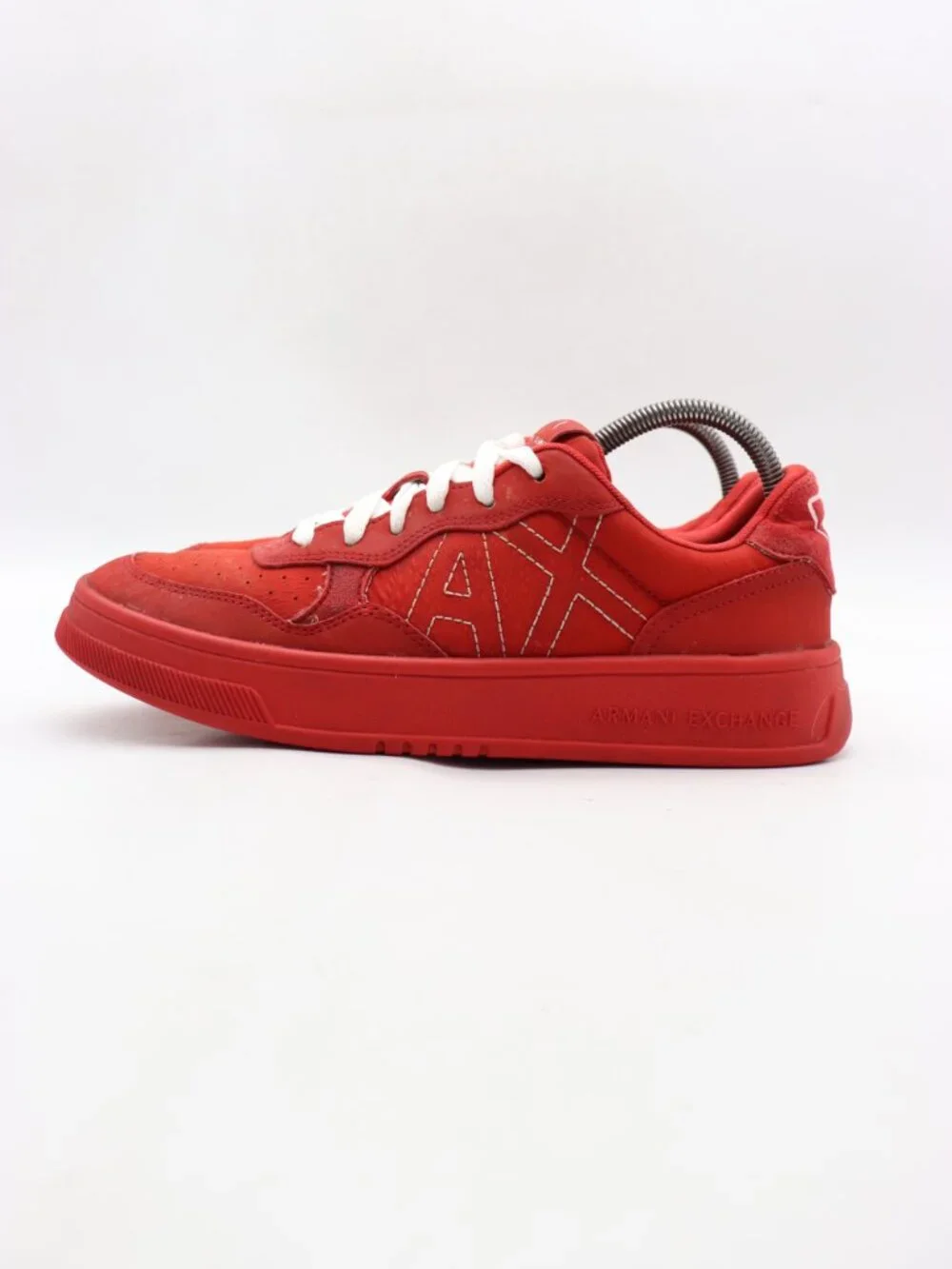 Armani Exchange Red Men's Size 8 Trainers Casual Sneakers Lace Up Shoes